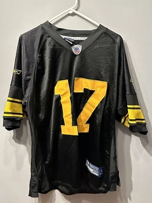 迈克华莱士匹兹堡钢人队锐步男式球衣黑色金色足球-NFL 50 — 第 1/4 张图片