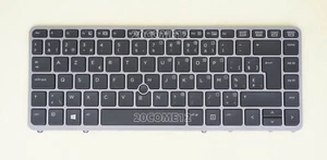 For HP Elitebook 750 G1 750 G2 755 G2 Keyboard Backlit Silver Belgian Clavier BE - Afbeelding 1 van 4