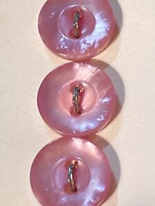 VTG Streamline Plastic Buttons Lilac Purple Shiny Marbled 2 Hole 1/2" 4 on Card