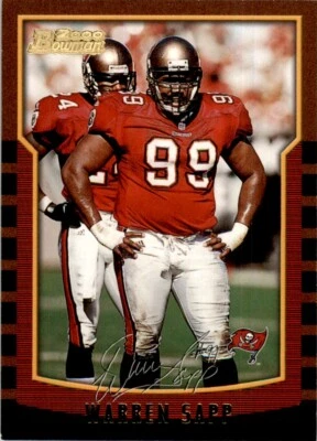 2000 Bowman Warren Sapp Tampa Bay Buccaneers #25 Topps NFL Football Card - Image 1 of 2