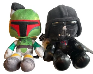 Set Of 2 Star Wars Villains~8” Boba Fett & Darth Vader Plush Toys~NEW~limited - Picture 1 of 7