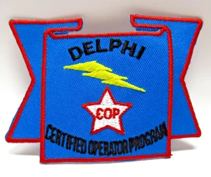 Parche del Programa de Operador Certificado Delphi Vintage COP Lightning Bolt Ribbon Automático - Imagen 1 de 5