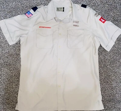 BOY SCOUTS Of America Men’s Size L VENTED Uniform Shirt BSA Microfiber Scout - Image 1 of 4