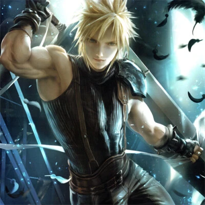 CLOUD 18x12" ART PRINT Game FINAL FANTASY VII Remake FF7 Sakimichan BUSTER SWORD - Image 1 of 2