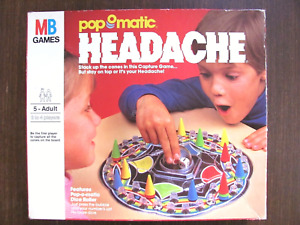 Vintage Headache Pop-o-matic Board Game Milton Bradley 1986 - Complete