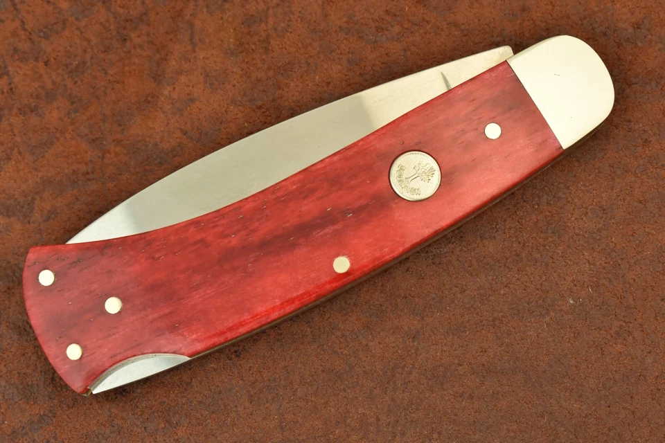 CUCHILLO BOKER TREE MARCA SOLINGEN ALEMANIA HUESO ROJO LISO PREMIUM BLOQUEO (21491) Foto 1 de 4