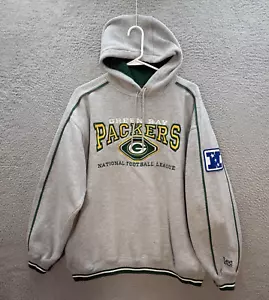 Sudadera De Colección Green Bay Packers Adulto Grande Gris Sudadera con Capucha Lee Sport Años 90 Y2K - Imagen 1 de 11
