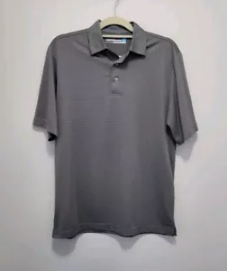 Polo da golf Roundtree & Yorke Performance uomo piccola nera gessato estiva - Foto 1 di 3