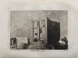 Impresión antigua de 1785; Castillo de Guildford, Surrey después de Grose - Imagen 1 de 2