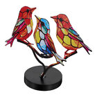1 Set Bird On The Tree Decor Bird Statue Bird Figure Metal Bird Ornament Home