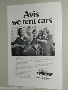 1970 AVIS ad, Rent a car, Hillman, European ad - Picture 1 of 3