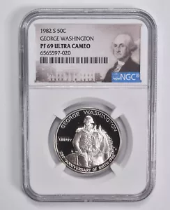 1982-S PF69 George Washington Commemorative Half Dollar NGC Special Lbl *0335 - Picture 1 of 5