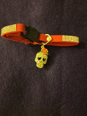 Collar Bling Joyería Gato/Gatito, Cuero, Elige Color de Cuello, Nuevo, Breakaway Foto 1 de 4