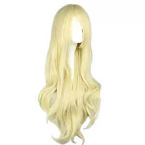 Moda Cosplay Peluca Fiesta Pelucas Pelo Sintético Completo 80cm/31.5" Dorado Resistente - Imagen 1 de 5