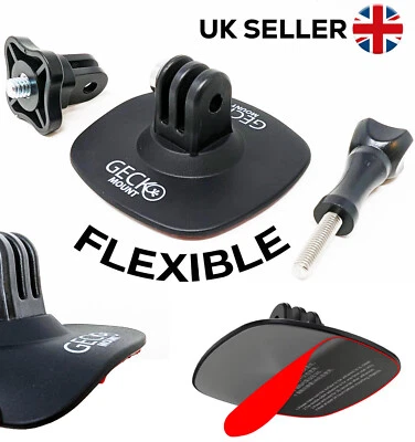 GECKOMOUNT Motorcycle Motorbike Helmet Mount Suitable for Go Pro GoPro Hero Insta360 GO 3