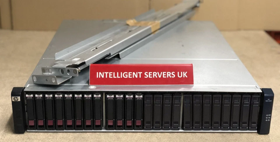 HP MSA 2040 10GBit iSCSI 16GB FC 7.2TB (12x 600GB) 15K 12G SAS SAN Configuration - Image 1 of 2