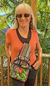 BOLSO LATERAL RISING INTERNATIONAL NEPAL Hecho a Mano Multicolor con APLICACIÓN DE LOTO - Imagen 1 de 8