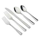 49 Piece Lace Stainless Steel Silver Flatware Value Set with Tray Organizer US