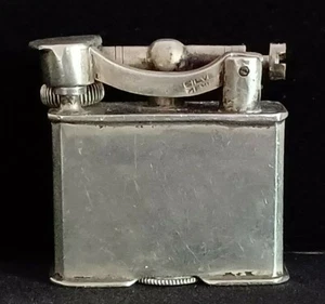 Vintage Sterling Silver Rare Mexico Lift Arm Lighter Solid 925 Silver 61g - Picture 1 of 12