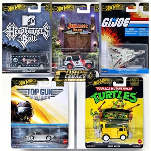 Hot Wheels Premium Pop Culture 2025 Mix 4 5 Cars Set - Picture 1 of 7
