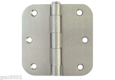 48 bisagras de puerta de níquel satinado de 3,5" con radio de 5/8" interiores cepilladas redondas de 3 1/2 pulgadas Foto 1 de 3