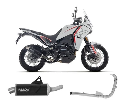 Silenciador de aluminio oscuro Arrow + cabezal de escape sin uso en carretera MOTO MORINI XCAPE 700 2025 Foto 1 de 4