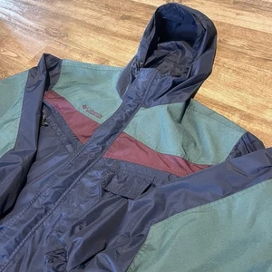 Chaqueta de esquí deportiva Columbia vintage para hombre bloque de color grande cortavientos cremallera completa - Imagen 1 de 18