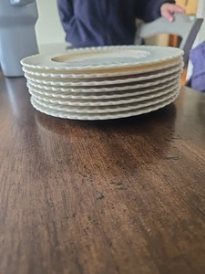 8pc Beautiful Lenox Cretan Temple Shape Gold 6 1/2 B&B/Dessert Plates #0-316 - Picture 1 of 8