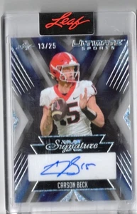 2024 Leaf Ultimate Sports Carson Beck X Signature AUTO AUTOGRAPH RC 13/25 - Photo 1/1
