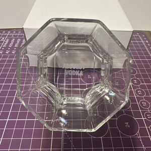 Absolut Vodka Eight Sided Glass Bottom Etched Unused Beautiful 3.5” Tall 3” Dia - Picture 1 of 7