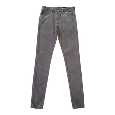 AG Adriano Goldschmied The Farrah Skinny High Rise Corduroy Pants Size 4 Gray - Image 1 of 4