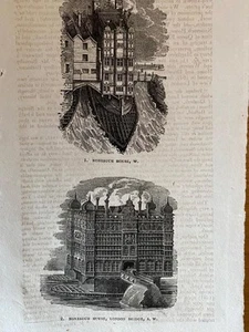 ENGRAVING NONESUCH HOUSE West NONESUCH HOUSE LONDON BRIDGE S.W - Picture 1 of 4