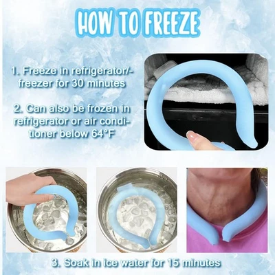 Dr Chilly Ice Ring, Neck Cooling Tube, Portable Cooling Neck Ice Ring - image 1 of 4