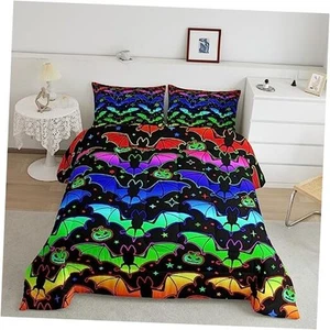 Halloween Comforter Set Size with 1 Pillow Case Halloween Decor Twin Multi 20 - Picture 1 of 8