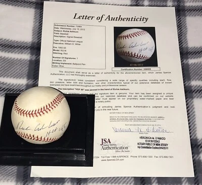 Richie Ashburn signed Vintage “”National League William White baseball "JSA COA" - Image 1 of 4