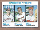 1973 Topps High #612 Rookie Pitchers Lawson Reynods & Strom Ex Condition