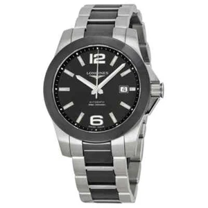 Longines Conquest Automatik schwarzes Zifferblatt Stahl und Keramik Herrenuhr L36574567 - Bild 1 von 2