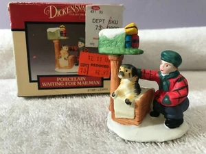 Christmas village accessory Lemax waiting for mailman dog in box ex2942 - Picture 1 of 6
