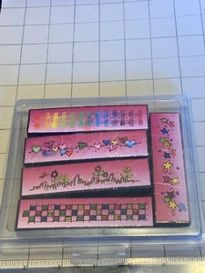 FOAM AND RUBBER Stamp Set CUTE BORDERS lot 159 - Picture 1 of 5