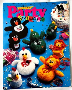 Party Animals Candy Holders Crochet Pattern Book Penguin Chicken Frog Pig +RARE - Picture 1 of 2