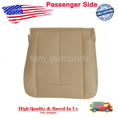 Passenger Bottom Perforated Leather Seat Cover Tan For 07-14 Ford Expedition Foto 1 de 4