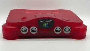 NEW Nintendo 64 N64 Limited Transparent Red Custom Multi-Color LED Rare - Picture 1 of 6