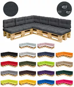Cojines de palet juego sofá palet acolchado de palets cojín de asiento cojín trasero 120x8... - Imagen 1 de 21