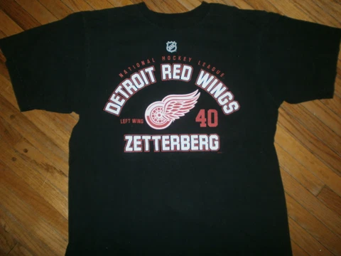 DETROIT RED WINGS HENRIK ZETTERBERG T SHIRT Jersey Tee 40 Hockey NHL Cover