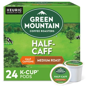 Green Mountain Coffee Roasters Half Caff Coffee, K-Cup Pods, Medium Roast, 24ct - Picture 1 of 8