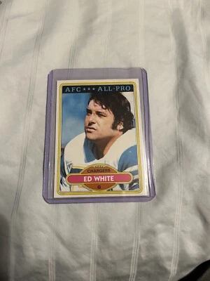 1980 Topps #190 Ed White San Diego Chargers - Image 1 of 2
