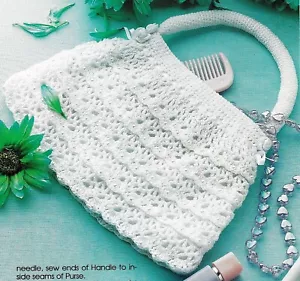 DAINTY Beaded Shell Purse/Tote/Crochet Pattern INSTRUCTIONS ONLY - Picture 1 of 1