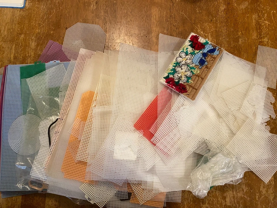 Huge Lot Plastic Canvas Supplies Crafts Over 8 pounds  - Image 1 of 1