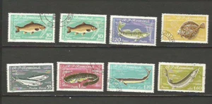Meeresfische 1960 Rumänien 8 alte Marken gestempelt /T4312 - Bild 1 von 1