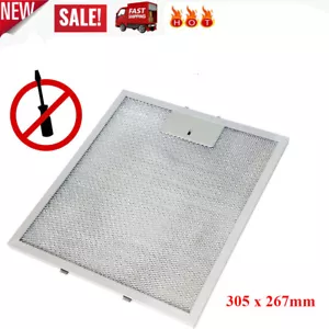 For AEG Metal Cooker Hood Mesh Aluminium Grease Filters 305mm x 267mm 1-2-3x - Picture 1 of 12